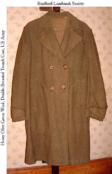 Olive Green Army Winter Wool Trench Coat